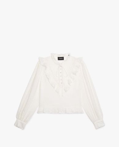  THE KOOPLES - Áo kiểu nữ viền bèo Victorian Style 