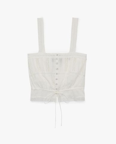  THE KOOPLES - Áo croptop nữ hai dây gợi cảm 