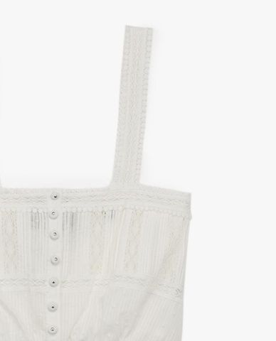  THE KOOPLES - Áo croptop nữ hai dây gợi cảm 