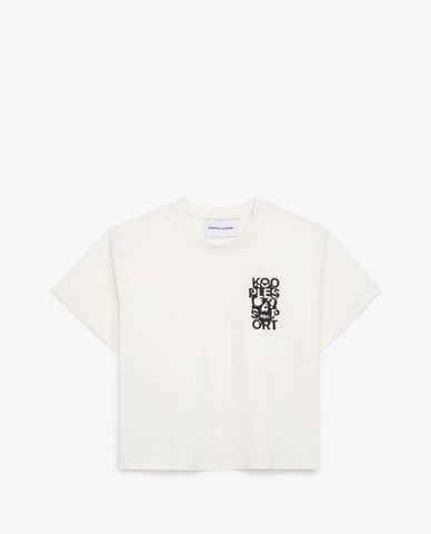  THE KOOPLES - Áo thun nữ cổ tròn ngắn tay Embroidery Logo 