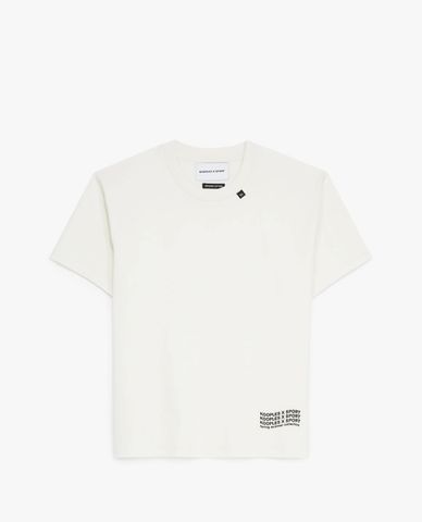  THE KOOPLES - Áo thun nữ cổ tròn ngắn tay Wavy Logo 