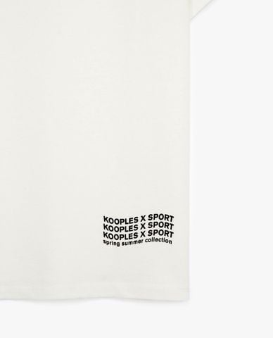  THE KOOPLES - Áo thun nữ cổ tròn ngắn tay Wavy Logo 