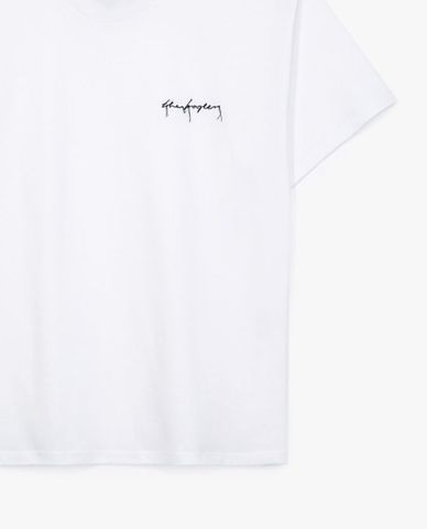  THE KOOPLES - Áo thun nữ cổ tròn tay ngắn Black Round Neck Embroidered 