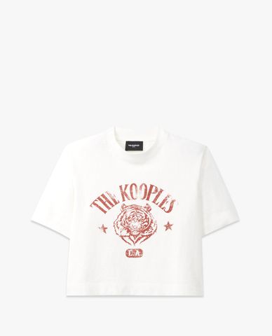  THE KOOPLES - Áo thun nữ ngắn tay phom croptop trẻ trung 