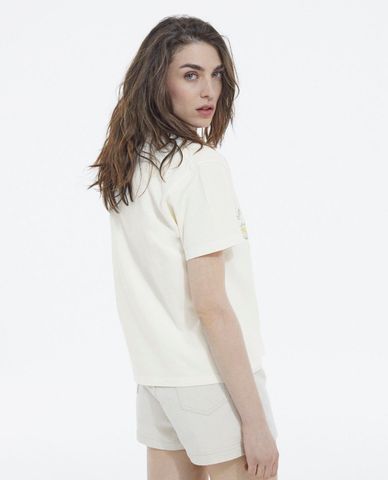  THE KOOPLES - Áo thun nữ phom suông ngắn tay Eagle Print 