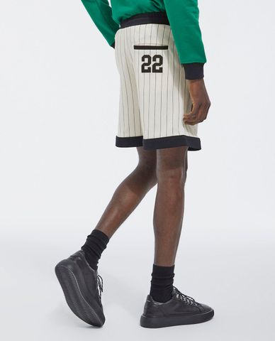  THE KOOPLES - Quần shorts nam lưng thun Striped Baseball 