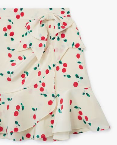  THE KOOPLES - Chân váy mini dáng quấn Cherry Print 