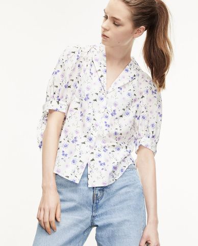  THE KOOPLES - Áo sơ mi nữ ngắn tay Bow Detail 