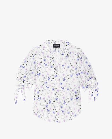  THE KOOPLES - Áo sơ mi nữ ngắn tay Bow Detail 