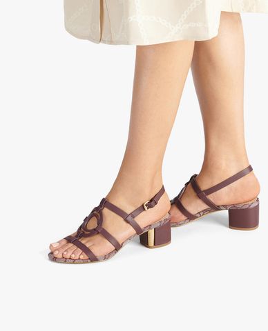  COACH - Giày cao gót quai ngang đế trụ thời trang Edina 