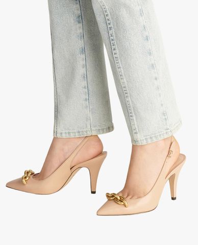  COACH - Giày cao gót nữ bít mũi phối mắc xích cá tính 