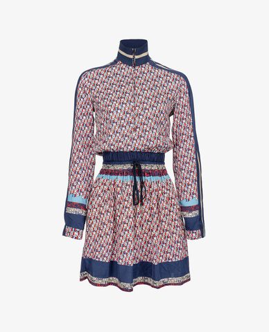  PINKO - Đầm mini tay dài phối dây rút Dicomano 