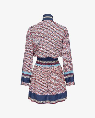  PINKO - Đầm mini tay dài phối dây rút Dicomano 