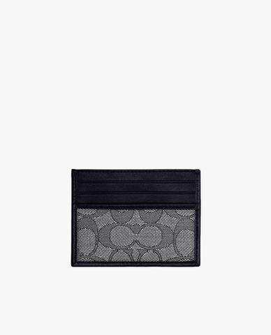  COACH - Ví đựng thẻ nam phom chữ nhật Signature Jacquard 