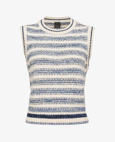  PINKO - Áo kiểu nữ sát nách cổ tròn Asturias 