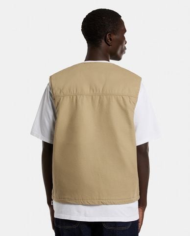  DICKIES - Áo khoác gilet nam khóa zip phối logo 