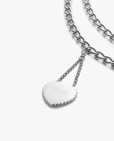  DSQUARED2 - Vòng cổ nữ phối mắt xích đính charm Heart 