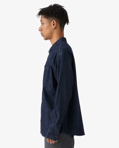  DICKIES - Áo sơ mi denim nam cổ bẻ tay dài hiện đại 