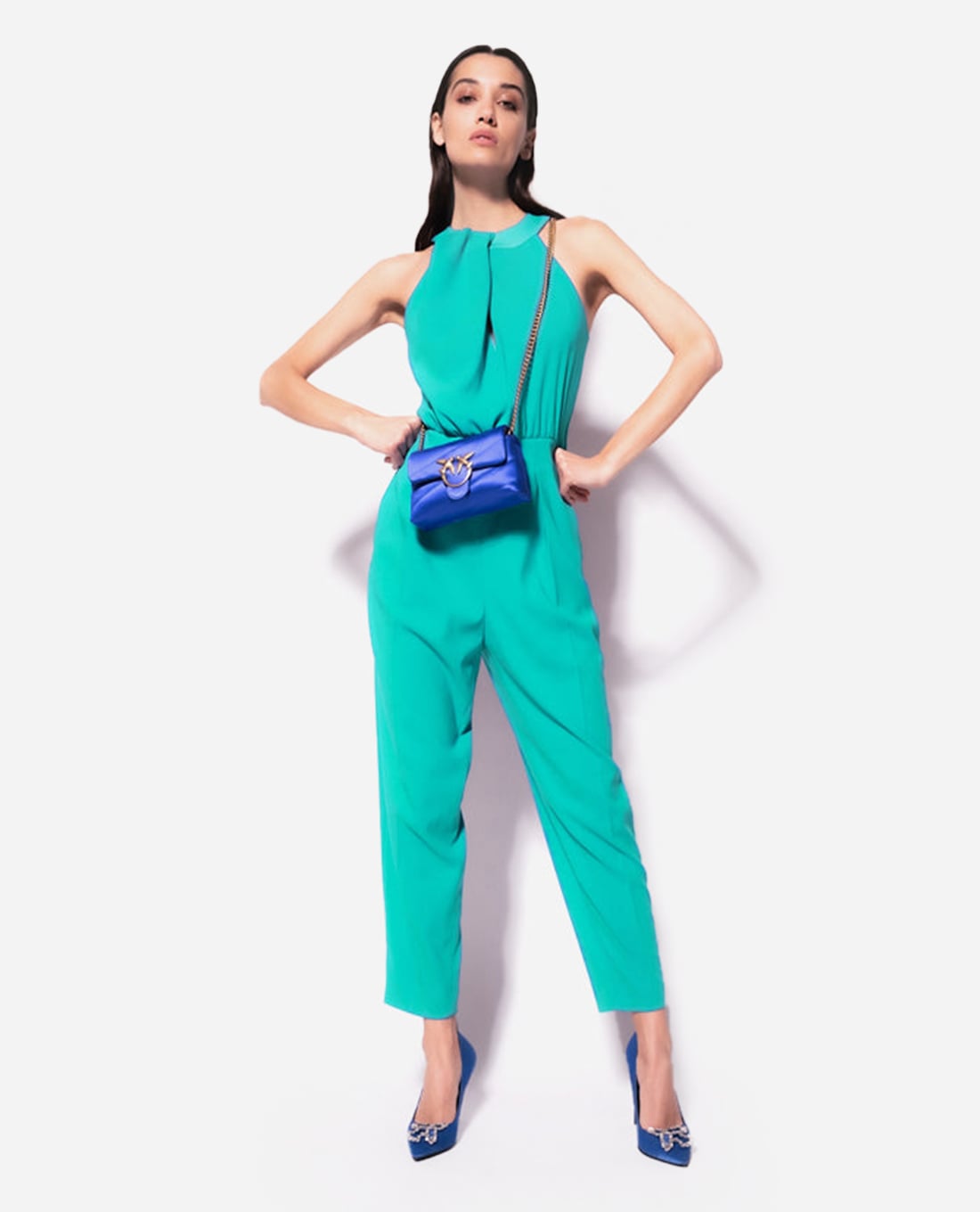PINKO - Jumpsuits nữ cổ tròn sát nách Tinogasta
