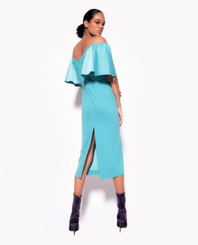  PINKO - Đầm trễ vai midi LA Carlota 