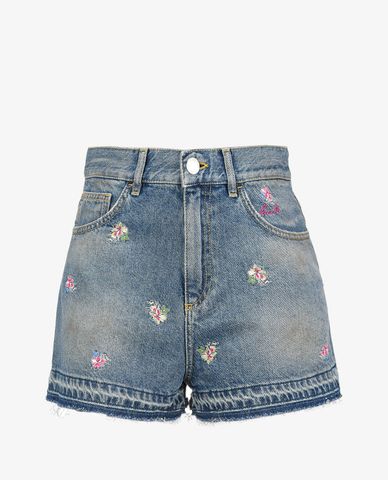  PINKO - Quần shorts nữ denim lưng cao Gina 