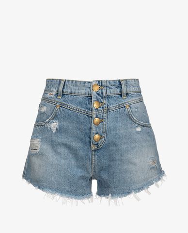  PINKO - Quần shorts nữ denim lưng cao Accanita 