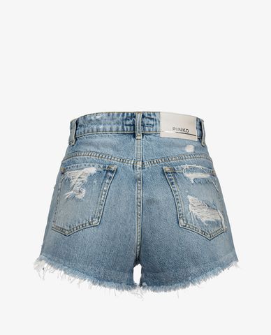  PINKO - Quần shorts nữ denim lưng cao Accanita 