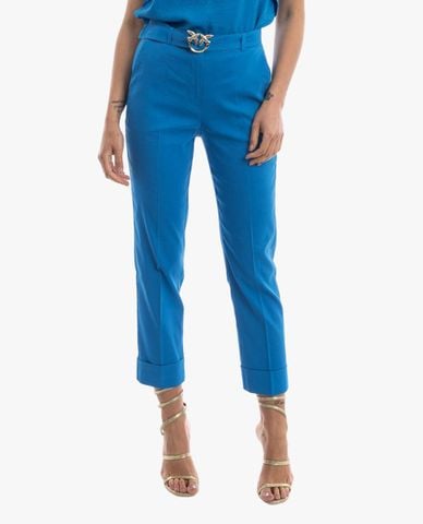  PINKO - Quần nữ ống đứng phối khóa Plaza 