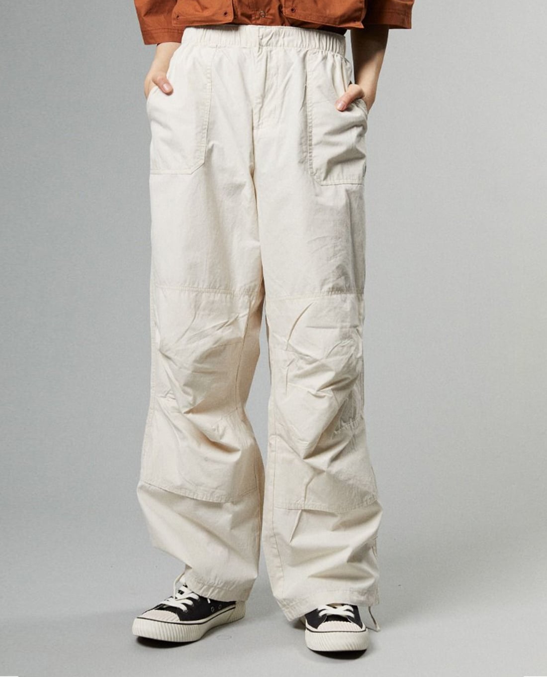 DICKIES - Quần nữ ống rộng lưng thun phối túi cá tính