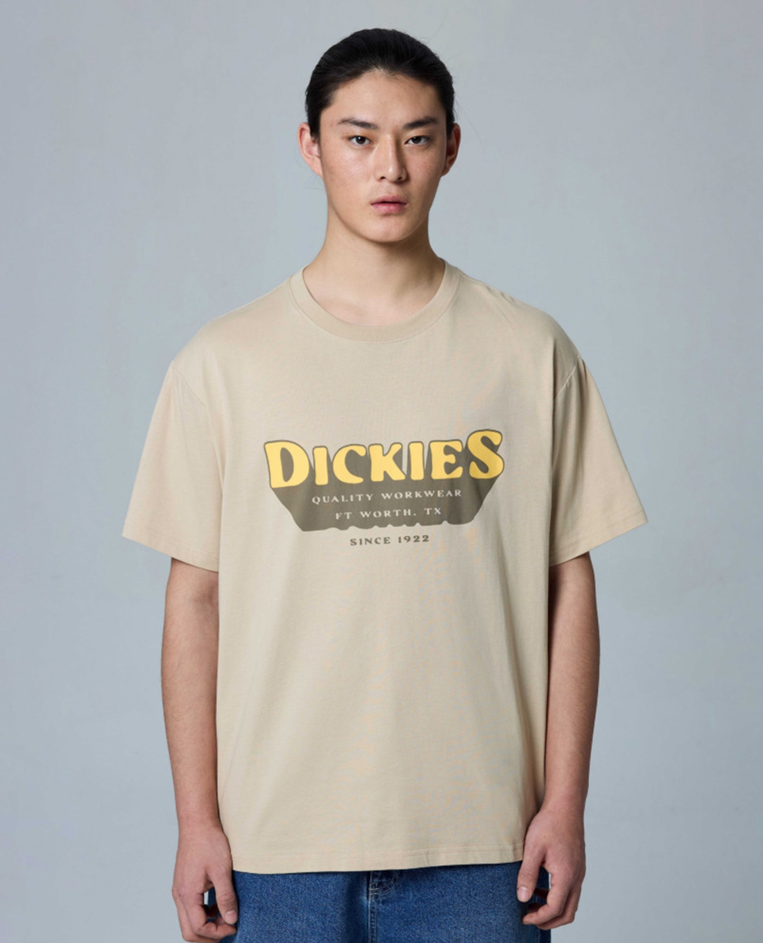 DICKIES - Áo thun unisex cổ tròn tay ngắn phối logo