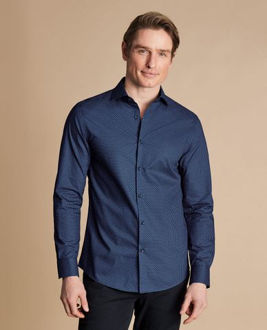  CHARLES TYRWHITT - Áo sơ mi nam cổ bẻ tay dài Print Petal 