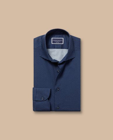  CHARLES TYRWHITT - Áo sơ mi nam cổ bẻ tay dài Print Petal 