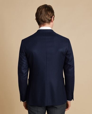  CHARLES TYRWHITT - Áo khoác blazer nam tay dài Wool Silk Double Breasted 