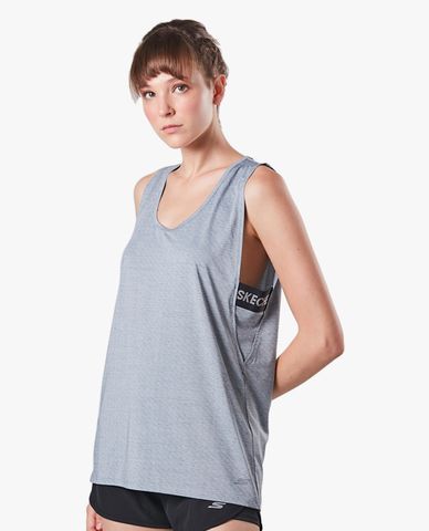  SKECHERS - Áo ba lỗ thể thao nữ phom suông Running 