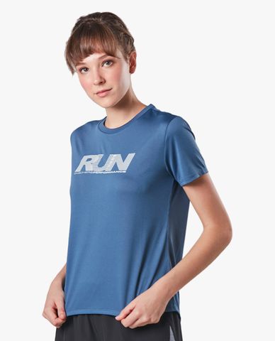  SKECHERS - Áo thun thể thao nữ ngắn tay cổ tròn Running 