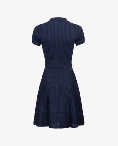  PINKO - Đầm mini cổ bẻ tay ngắn phối zip Linares 