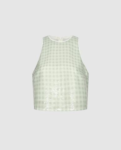  URBAN REVIVO - Áo sát nách nữ kẻ caro Plaid 