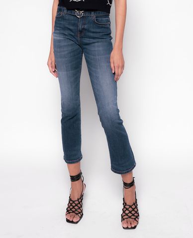 PINKO - Quần jeans nữ phom lửng ống loe nhẹ Brenda 7 