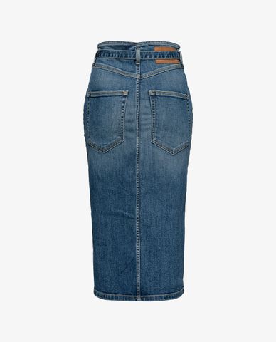  PINKO - Chân váy midi jeans phom ôm Ringhio 