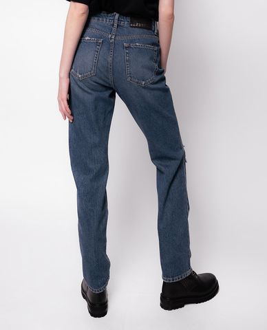  PINKO - Quần jeans nữ rách vải phom ôm Gaia 13 