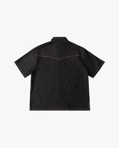  DICKIES - Áo sơ mi denim nam cổ bẻ tay ngắn phối túi 