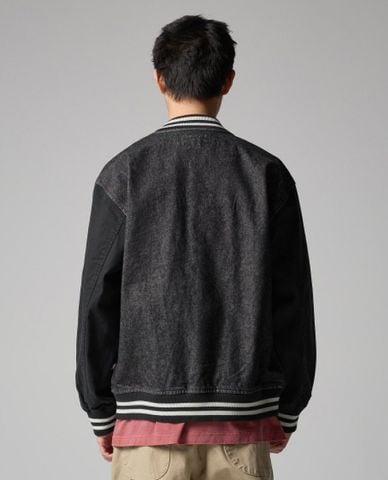  DICKIES - Áo khoác bomber nam Wave Logo Denim 