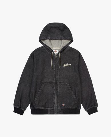 DICKIES - Áo khoác denim unisex phối mũ tay dài 