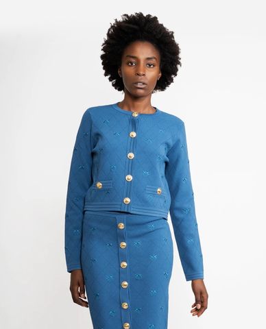  PINKO - Áo khoác cardigan nữ tay dài cổ tròn Navarra 1 