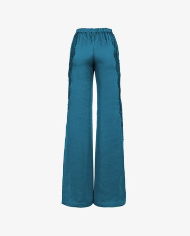  PINKO - Quần nữ ống rộng lưng thun Priscilla 