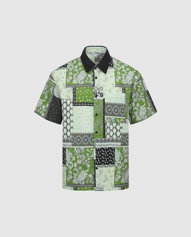  URBAN REVIVO - Áo sơ mi nam cổ bẻ tay ngắn Printed 