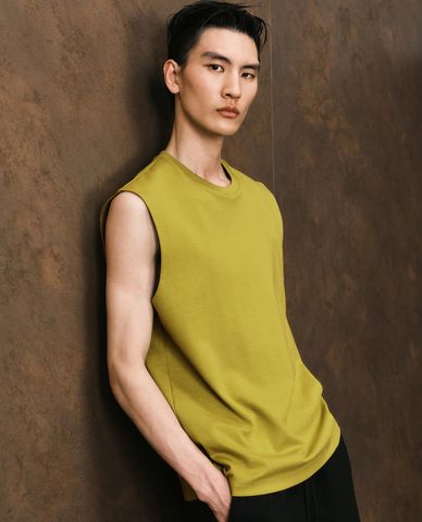  URBAN REVIVO - Áo sát nách nam cổ tròn Loose 