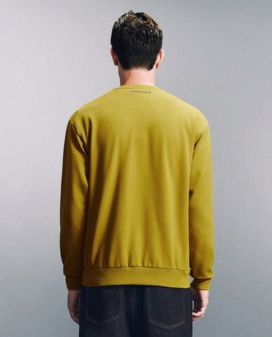  URBAN REVIVO - Áo sweatshirt nam cổ tròn tay dài Straight 