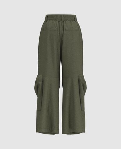  URBAN REVIVO - Quần nữ ống rộng cách điệu thời trang 