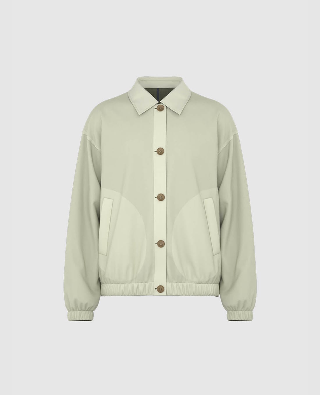 URBAN REVIVO - Áo khoác sơ mi nam hai màu Button Up